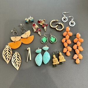 Fun lot of Pierced Post Modern Earrings - hoop drop dangle